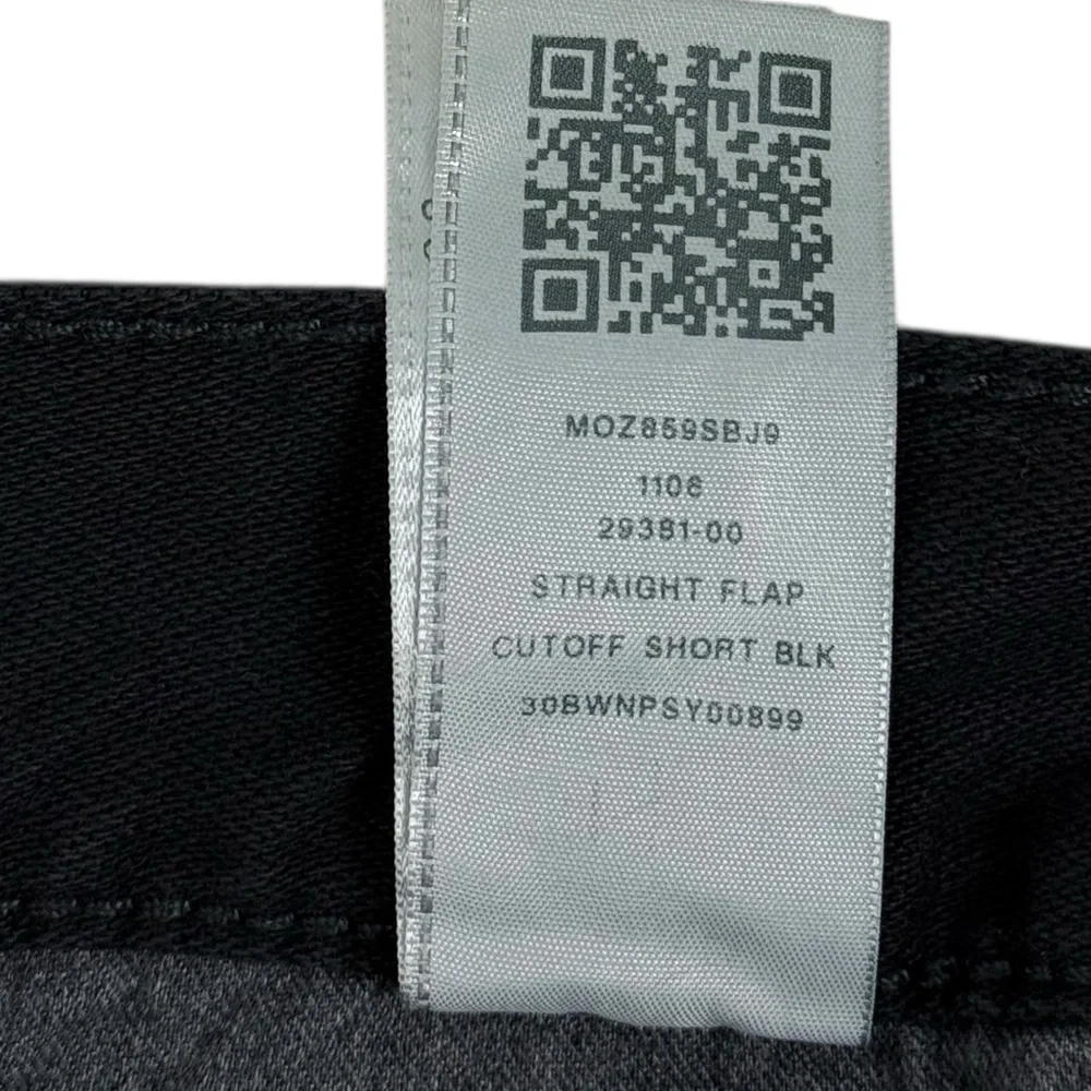 True Religion Mens 36 Cut Off Shorts 5 Pocket Black Denim Cotton 15” Inseam - Picture 11 of 11